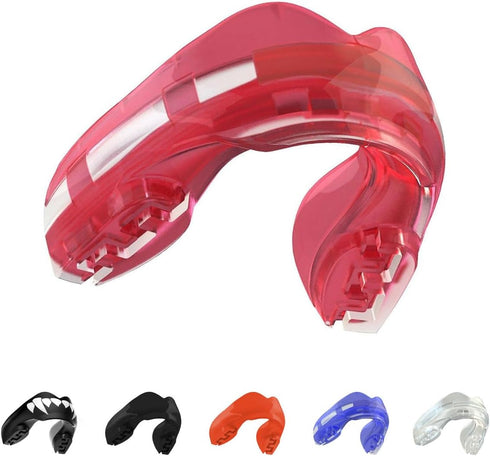 SAFEJAWZ Mouthguard for Braces, Upper & Lower Protection, Remoldable Mouth Guard with Case for Boxing, Basketball,