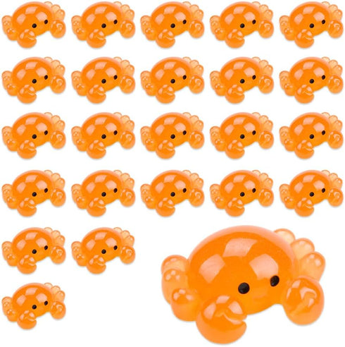 Comidox 24Pcs Cute Mini Resin Crabs Glow in The Dark Crab Figurines Bulk