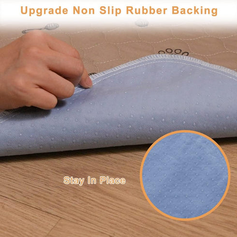 peepeego 2Pack 36x36 Dog Pads Washable and Free Dog Comb, Reusable Puppy Pads with Fast Absorbent, Waterproof, Non Slip