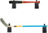 TOBWOLF 2PCS Baseball Bat Display Case - Sturdy Horizontal Rack and Holder for Baseball Bats, Black