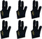 Lot of 6 Champion Sport Black Pool Gloves, Left Handed (6 Gloves)