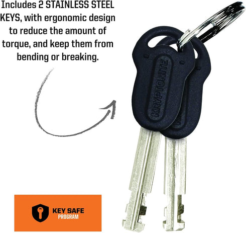 Kryptonite Keeper 785 Bike Chain Lock, 2.8 Feet Long Heavy Duty Anti-Theft Lock with Keys for Bike, Gray