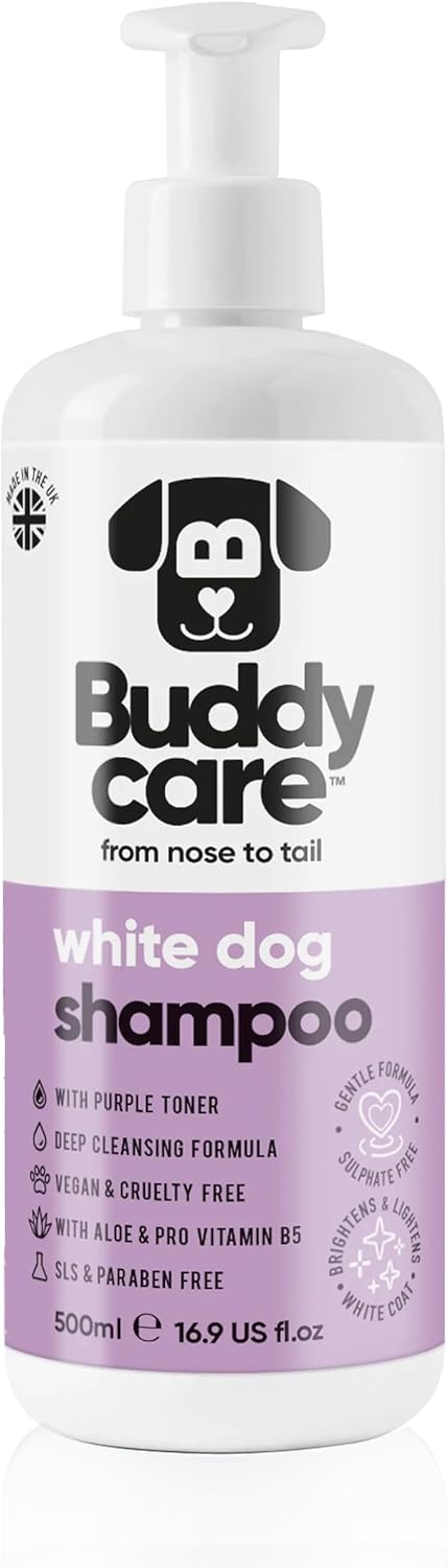 Buddycare White Dog Shampoo by | Dry Skin & Itchy Skin Relief for