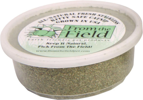 Fine Ground Stalkless Catnip, Premium USA-Grown Catnip for Toys & Playtime, from The Field, 2 Oz Tub