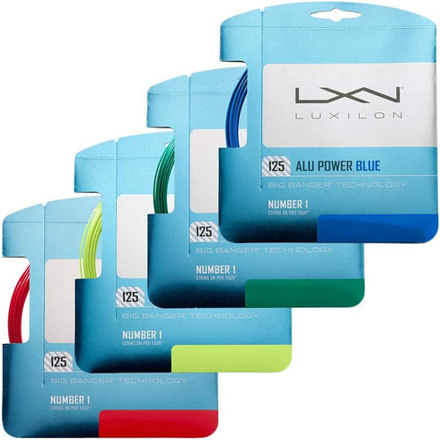 125 Set, Luxilon ALU Power Tennis String - Lime Green