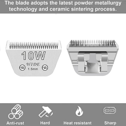 Wide Blades for Dog Grooming Compatible with Andis, Oster A5, Wahl KM10 Clippers, Stainless Steel Blades for Animals