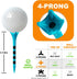 Low Friction & Resistance 4 Prongs Plastic Golf Tees, 100 Pack (2-3/4" / 3-1/4")