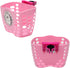 Kids Scooter Basket with Front Handlebar Accessories - Pink, 1 Pair Streamers and Bike Bell for Girls and Boys