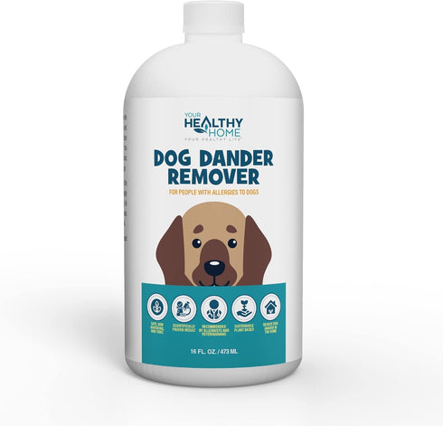 Dog Dander Remover & Allergy Relief Spray, All Natural Treatment for Dog Allergies, Vet Recommended (16oz)