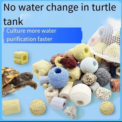 1000g, 2.2lb Aquarium Bio Media, 6 in 1 Ceramic Filter Media for Sump Filter, Activated Carbon Bio Balls