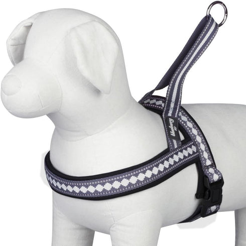 Blueberry Pet 4 Colors Soft & Comfy 3M Reflective Jacquard Padded Dog Harness, Chest Girth 30" - 38.5", Large