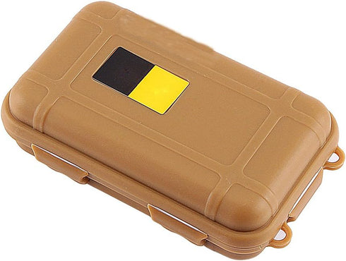 Yosoo Outdoor Waterproof Airtight Survival Storage Case Container Fishing Carry Box (Mud Color, S)