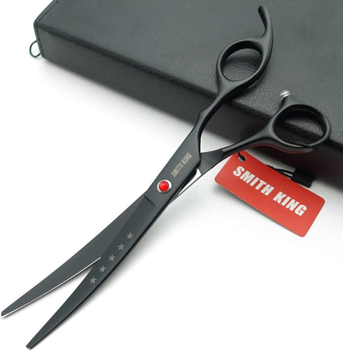 7.0 inches Professional Dog Grooming Scissors Set, Straight, Thinning, Curved, Chunkers, 5pcs in 1 Set
