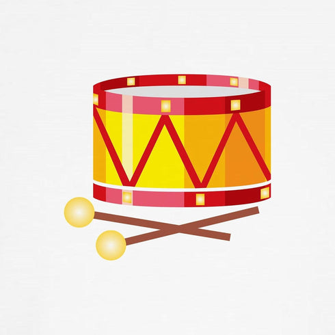 Funny Dog Costume T-Shirt - Musical Instrument Toy Drums Design
