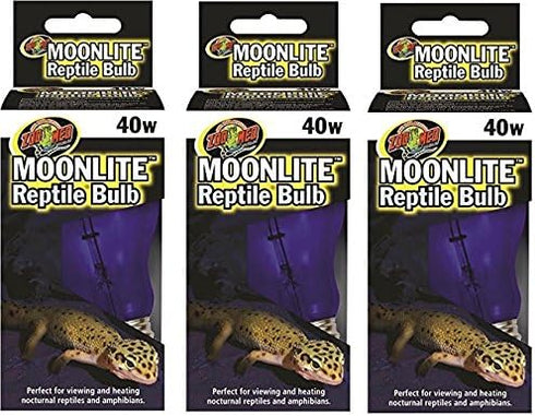 Zoo Med Moonlight 40 Watt Reptile Bulbs, 3 Pack