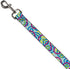 Dog Leash Bullseye Stacked Swirl Blues Green Yellow Pink 6 Feet Long 1.0 Inch Wide