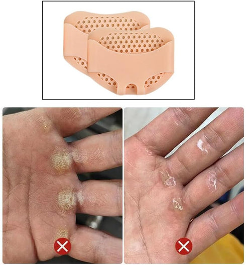 DeaHea 6 Set Pair Anti-Slip Workout Grips Pads Silicone Padded Weight Lifting Gloves Shock Absorption Palm Protector