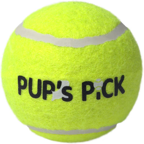 Pup’s Pick Squeaky Tennis Balls for Dogs, 12-Pack 2.5" in Bright Colors (Yellow Blue Pink Orange), Fun Fetch Balls with