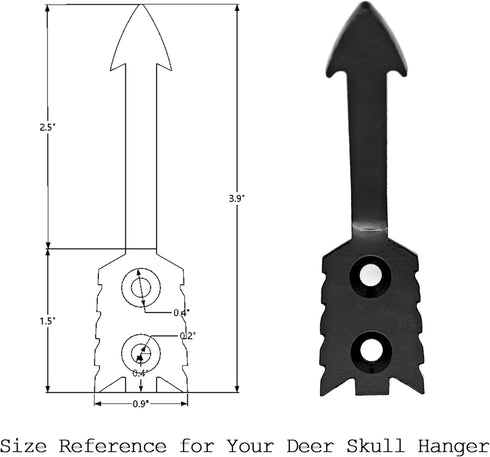 VMSIXVM European Deer Skull Mount Hanger, Euro Wall Mount Hanger for Deer Head and Other Smaller Animals, Skull Wall
