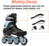 Roller Skate Strap - 2 Set Replacement Inline Roller Skate Shoes Energy Strap Buckles for Men, Women, Kids