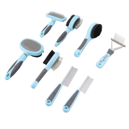 Set 8 1 Dog Brush Comb in | Deshedding Tool & Knot Remover for Long Haired Pets | Multifunction Grooming Kit for Cats
