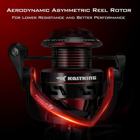 KastKing Royale Legend II Fishing Reel - Spinning Reel with 5.2:1 Gear Ratio, 22 Lbs Carbon Drag, 5+1 Bearings