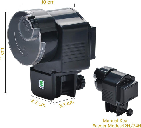 Lychee Aquarium Fish Feeder, Automatic Fish Food Dispenser with Timer for Holiday Vacation (AF-2003)