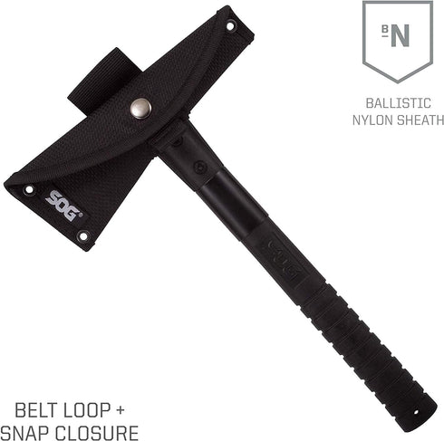 SOG FastHawk Polished Tomahawk - Tactical Axe with Sheath for Throwing, Camping, Hunting