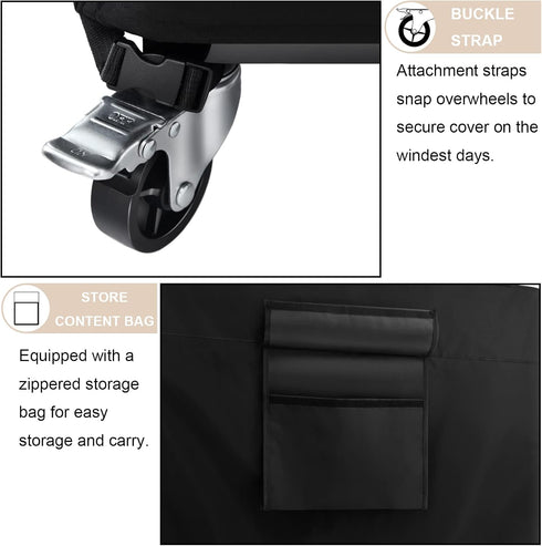 EDOSTORY 600D 80 34L 20W 32H inch, Cooler Cart Cover, Waterproof UV Resistant Oxford Fabric Fit for Most Quart Rolling
