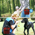 PetAmi Dog Treat Pouch, Training Bag Holder for Kibbles, Poop Bag Dispenser, 3 Ways to Wear (Red)
