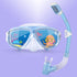Kids Swim Mask, 180° Panoramic Diving Mask, Anti-Fog Goggles with Nose Cover for Ages 4-14