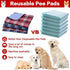 2 Pack 36"x 48" KOOLTAIL Reusable Puppy Pads, Washable Pee Pads for Dogs-Waterproof Non-Slip Plaid Puppy Training Pads