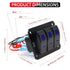 FXC Rocker Switch Aluminum Panel, 3 Gang Toggle Switches Dash, 5 Pin ON/Off, 2 LED Backlit for Boat Car Marine Blue