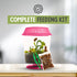 Store 4.5" Venus Fly Trap Live Plant with Pink Terrarium + Carnivorous Plants Food Bundle with Feeding Tweezers