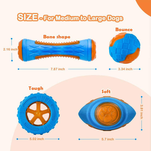 Dog Squeaky Toys, Pool Toys, Floating Toys for Interactive Fetch & Play