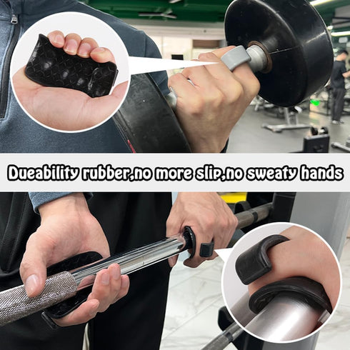 Wnddle Grips for Weight Lifting, Anti-Slip Workout Weight Lifting Grips, Ergonomic Rubber Hand Protector Gloves