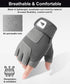 SUJAYU Workout Gloves for Men Women, Anti-Slip Fingerless Gloves for Weightlifting, Mens Workout Gloves Weight Lifting