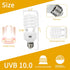 LUCKY HERP Desert UVA UVB Reptile Light Bulb 10.0, 26W Compact Fluorescent Lamp