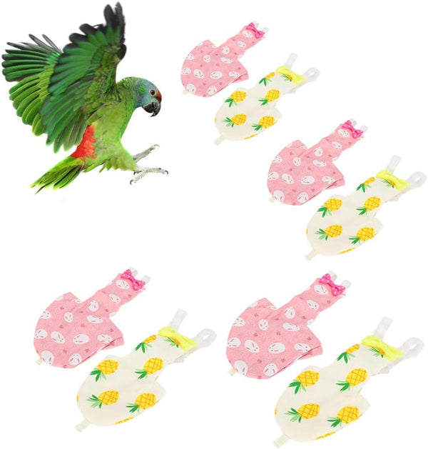 Pet Bird Diaper, Flying Costume Reusable Diapers Washable Parrot Bird Flight Suitable