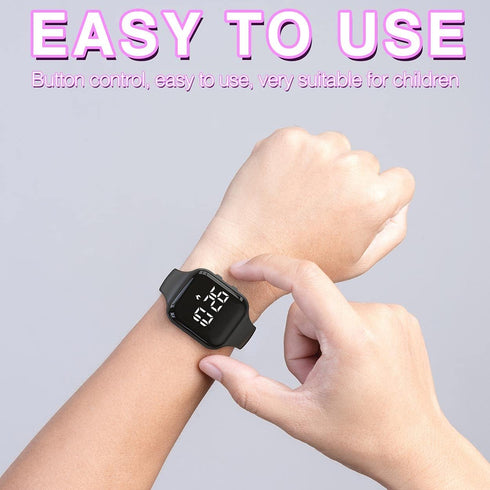 Non-Bluetooth Digital Fitness Tracker Watch, Pedometer with Step Counting, Distance, Calories, Stopwatch, Alarm Clock,