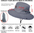 Fishing Hat, UPF50+ Wide Brim Sun Hat for Men Women, UV Protection Hiking Beach Bucket Hat