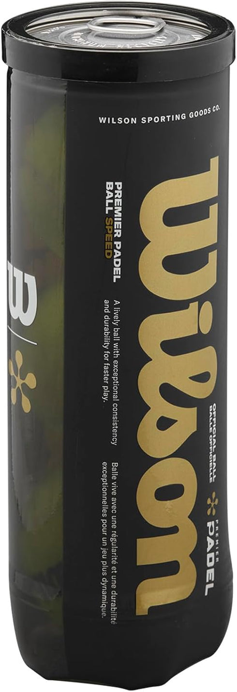 3 Pack WILSON Premier Padel Speed Ball - Yellow