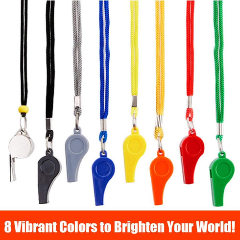 Whistle, Sports Whistles with Lanyard, Loud Crisp Sound Ideal for Coaches, Referees, and Officials