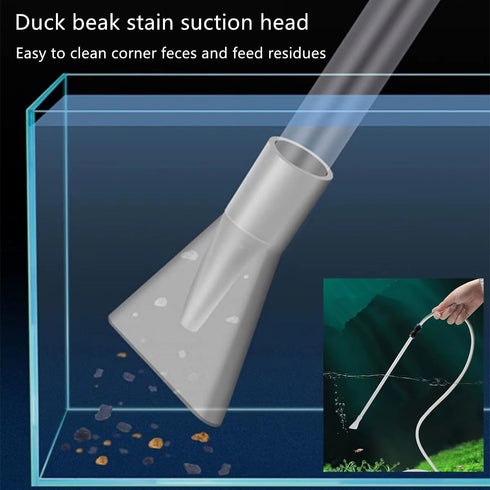 Fish Tank Cleaner and Water Changer Siphon – Thinner Water Tubing, Gravel Vacuum for Small Fish Tank
