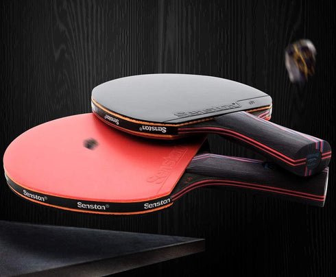 Senston Professional Table Tennis Paddles Set of 2, Advance Intermediate Ping Pong Paddles with Carry Case