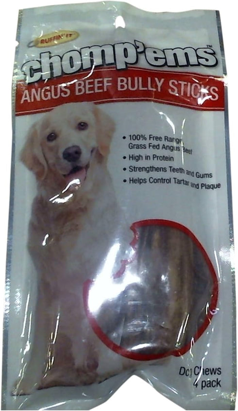 Rhode Island 75297 Ruffinit Chompems Dog Chews Bully Stick 4 Count