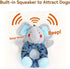 Layheld Set 2pcs) Dog Chew Toy Animal Ring Puppy Monkey Lion Sheep Zebra Elephant Design Squeaker Cute Pet Accessories