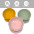Elevated Tilted Cat Food Bowls - Ceramic Whisker Friendly, Anti Vomit, Raised Bowl for Food and Water (Yellow)