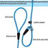 BTINESFUL Anti-Choke Slip Lead Dog Leash, Reflective 1/3” Rope Long Training Lead for Small Medium Dogs Blue