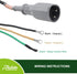Roykaw Club Car 48V Charger Plug Cord - 3 Pin Round Plug for 1995-2014 DS & Precedent Golf Cart Models